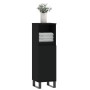 Armario de baño madera contrachapada negro 30x30x100 cm de vidaXL, Tocadores de baño - Ref: Foro24-831565, Precio: 76,25 €, D...