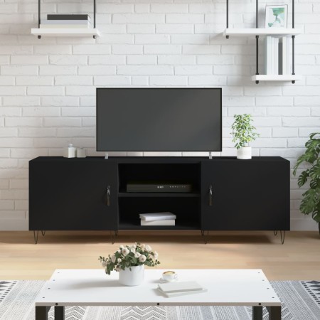 Schwarzer TV-Schrank aus Holzwerkstoff, 150 x 30 x 50 cm von vidaXL, TV-Möbel - Ref: Foro24-829093, Preis: 85,00 €, Rabatt: %
