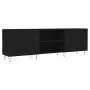 Black engineered wood TV cabinet 150x30x50 cm by vidaXL, TV Furniture - Ref: Foro24-829093, Price: 83,74 €, Discount: %