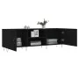 Black engineered wood TV cabinet 150x30x50 cm by vidaXL, TV Furniture - Ref: Foro24-829093, Price: 83,74 €, Discount: %