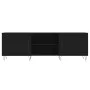 Black engineered wood TV cabinet 150x30x50 cm by vidaXL, TV Furniture - Ref: Foro24-829093, Price: 83,74 €, Discount: %