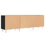 Black engineered wood TV cabinet 150x30x50 cm by vidaXL, TV Furniture - Ref: Foro24-829093, Price: 83,74 €, Discount: %
