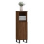 Armario de baño madera contrachapada marrón roble 30x30x100 cm de vidaXL, Tocadores de baño - Ref: Foro24-831571, Precio: 46,...