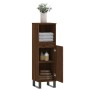 Armario de baño madera contrachapada marrón roble 30x30x100 cm de vidaXL, Tocadores de baño - Ref: Foro24-831571, Precio: 46,...