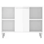 Mueble de baño madera de ingeniería blanco brillo 80x33x60 cm de vidaXL, Tocadores de baño - Ref: Foro24-831630, Precio: 53,0...