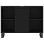 Mueble de baño madera de ingeniería negro 80x33x60 cm