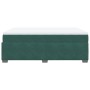 Cama box spring con colchón terciopelo verde oscuro 160x200 cm