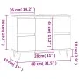 Badmöbel aus Holzwerkstoff weiß 80x33x60 cm von vidaXL, Badezimmerwaschtische - Ref: Foro24-831652, Preis: 91,06 €, Rabatt: %