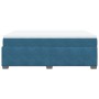 Cama box spring con colchón terciopelo azul oscuro 160x200 cm