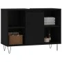 Mueble de baño madera de ingeniería negro 80x33x60 cm de vidaXL, Tocadores de baño - Ref: Foro24-831629, Precio: 57,80 €, Des...