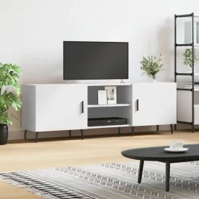 White engineered wood TV cabinet 150x30x50 cm by vidaXL, TV Furniture - Ref: Foro24-829108, Price: 90,53 €, Discount: %