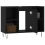 Mueble de baño madera de ingeniería negro 80x33x60 cm de vidaXL, Tocadores de baño - Ref: Foro24-831629, Precio: 57,80 €, Des...