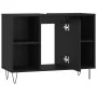 Mueble de baño madera de ingeniería negro 80x33x60 cm de vidaXL, Tocadores de baño - Ref: Foro24-831629, Precio: 57,80 €, Des...