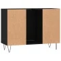 Mueble de baño madera de ingeniería negro 80x33x60 cm de vidaXL, Tocadores de baño - Ref: Foro24-831629, Precio: 57,80 €, Des...