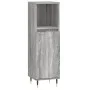 Armario de baño madera contrachapada gris Sonoma 30x30x100 cm by vidaXL, bathroom vanities - Ref: Foro24-831554, Price: 49,16...