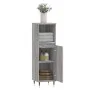 Armario de baño madera contrachapada gris Sonoma 30x30x100 cm by vidaXL, bathroom vanities - Ref: Foro24-831554, Price: 49,16...