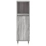 Armario de baño madera contrachapada gris Sonoma 30x30x100 cm von vidaXL, Badezimmerwaschtische - Ref: Foro24-831554, Preis: ...