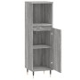 Armario de baño madera contrachapada gris Sonoma 30x30x100 cm de vidaXL, Tocadores de baño - Ref: Foro24-831554, Precio: 50,82 €