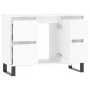 Mueble de baño madera de ingeniería blanco 80x33x60 cm de vidaXL, Tocadores de baño - Ref: Foro24-831660, Precio: 85,51 €, De...