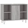 Sonoma grauer Badezimmerschrank aus Holzwerkstoff, 80 x 33 x 60 cm von vidaXL, Badezimmerwaschtische - Ref: Foro24-831634, Pr...