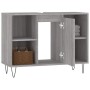 Sonoma grauer Badezimmerschrank aus Holzwerkstoff, 80 x 33 x 60 cm von vidaXL, Badezimmerwaschtische - Ref: Foro24-831634, Pr...