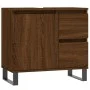 Badezimmerschrank Sperrholz braune Eiche 65x33x60 cm von vidaXL, Badezimmerwaschtische - Ref: Foro24-831619, Preis: 70,03 €, ...