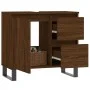 Badezimmerschrank Sperrholz braune Eiche 65x33x60 cm von vidaXL, Badezimmerwaschtische - Ref: Foro24-831619, Preis: 70,03 €, ...
