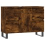 Badezimmerschrank aus geräuchertem Eichenholzwerkstoff, 80 x 33 x 60 cm von vidaXL, Badezimmerwaschtische - Ref: Foro24-83166...