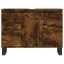 Mueble de baño madera de ingeniería roble ahumado 80x33x60 cm de vidaXL, Tocadores de baño - Ref: Foro24-831665, Precio: 90,4...