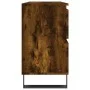 Mueble de baño madera de ingeniería roble ahumado 80x33x60 cm de vidaXL, Tocadores de baño - Ref: Foro24-831665, Precio: 90,4...