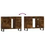 Mueble de baño madera de ingeniería roble ahumado 80x33x60 cm de vidaXL, Tocadores de baño - Ref: Foro24-831665, Precio: 90,4...