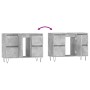 Concrete gray engineered wood bathroom cabinet 80x33x60 cm by vidaXL, bathroom vanities - Ref: Foro24-831656, Price: 75,81 €,...