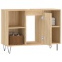 Badmöbel aus Holzwerkstoff Sonoma Eiche 80x33x60 cm von vidaXL, Badezimmerwaschtische - Ref: Foro24-831631, Preis: 60,45 €, R...
