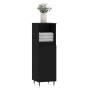 Black plywood bathroom cabinet 30x30x100 cm by vidaXL, bathroom vanities - Ref: Foro24-831549, Price: 58,15 €, Discount: %