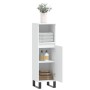 Weißer Badezimmerschrank aus Holzwerkstoff, 30 x 30 x 100 cm von vidaXL, Badezimmerwaschtische - Ref: Foro24-831564, Preis: 6...