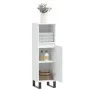 White engineered wood bathroom cabinet 30x30x100 cm by vidaXL, bathroom vanities - Ref: Foro24-831564, Price: 59,98 €, Discou...