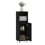Badezimmerschrank aus schwarzem Sperrholz 30x30x100 cm von vidaXL, Badezimmerwaschtische - Ref: Foro24-831549, Preis: 58,27 €...