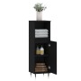 Black plywood bathroom cabinet 30x30x100 cm by vidaXL, bathroom vanities - Ref: Foro24-831549, Price: 58,15 €, Discount: %