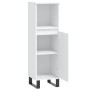 Weißer Badezimmerschrank aus Holzwerkstoff, 30 x 30 x 100 cm von vidaXL, Badezimmerwaschtische - Ref: Foro24-831564, Preis: 6...