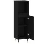 Armario de baño madera contrachapada negro 30x30x100 cm de vidaXL, Tocadores de baño - Ref: Foro24-831549, Precio: 58,27 €, D...