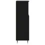 Armario de baño madera contrachapada negro 30x30x100 cm de vidaXL, Tocadores de baño - Ref: Foro24-831549, Precio: 58,27 €, D...