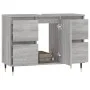 Sonoma Badmöbel aus grauem Holzwerkstoff 80x33x60 cm von vidaXL, Badezimmerwaschtische - Ref: Foro24-831650, Preis: 75,06 €, ...