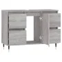 Mueble de baño madera de ingeniería gris Sonoma 80x33x60 cm de vidaXL, Tocadores de baño - Ref: Foro24-831650, Precio: 75,14 ...