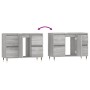 Sonoma Badmöbel aus grauem Holzwerkstoff 80x33x60 cm von vidaXL, Badezimmerwaschtische - Ref: Foro24-831650, Preis: 76,07 €, ...