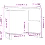 Badezimmerschrank aus geräuchertem Eichensperrholz, 65 x 33 x 60 cm von vidaXL, Badezimmerwaschtische - Ref: Foro24-831617, P...