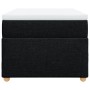 Cama box spring con colchón tela negro 80x200 cm