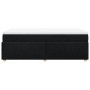 Cama box spring con colchón tela negro 80x200 cm