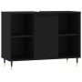 Mueble de baño madera de ingeniería negro 80x33x60 cm de vidaXL, Tocadores de baño - Ref: Foro24-831621, Precio: 55,08 €