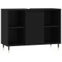 Mueble de baño madera de ingeniería negro 80x33x60 cm de vidaXL, Tocadores de baño - Ref: Foro24-831621, Precio: 54,51 €, Des...