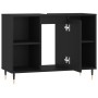 Black engineered wood bathroom cabinet 80x33x60 cm by vidaXL, bathroom vanities - Ref: Foro24-831621, Price: 55,13 €, Discoun...